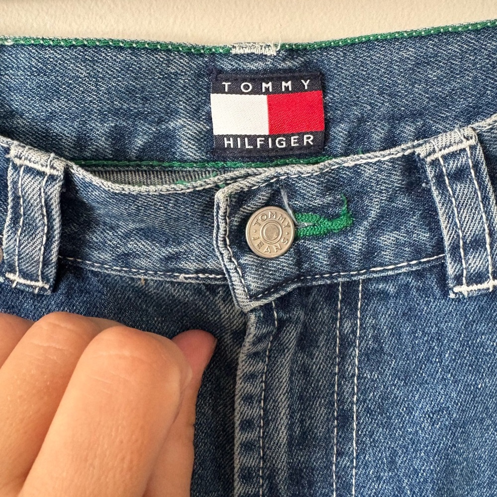 Y2K Tommy Hilfiger 90s Vtg Women’s “Carpenter Fit” HighRise Jeans Waist Sz 28in - Picture 2 of 8